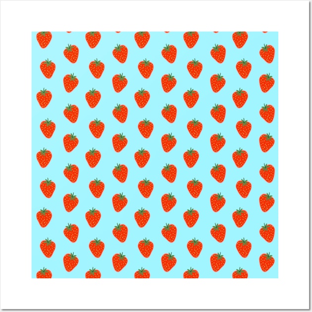 Strawberry pattern Wall Art by bigmomentsdesign